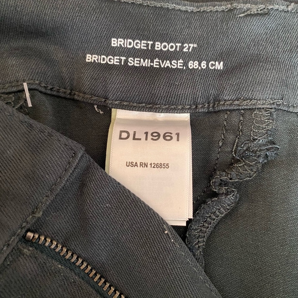 NWT DL1961 Bridget Boot High Rise Instasculpt Jeans Denim in Deep Pine Coated 26 - Picture 9 of 9